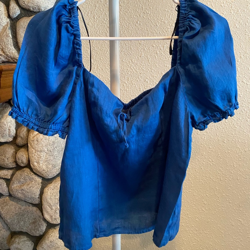 H&M Royal Blue Textured Top